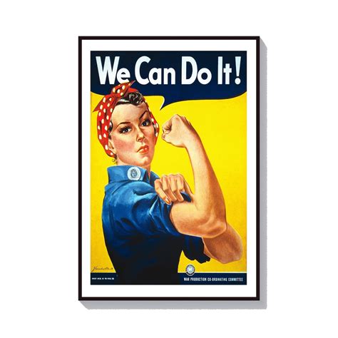 We Can Do It Poster, Feminism Print, Retro Ad Poster, War Poster ...