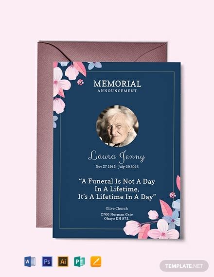 Memorial Invitation - 11+ Examples, Word, Pages