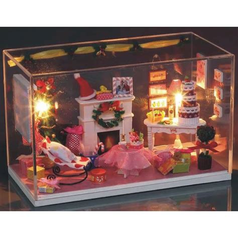 DIY christmas house Doll House Building Model Furniture Diy Miniature ...