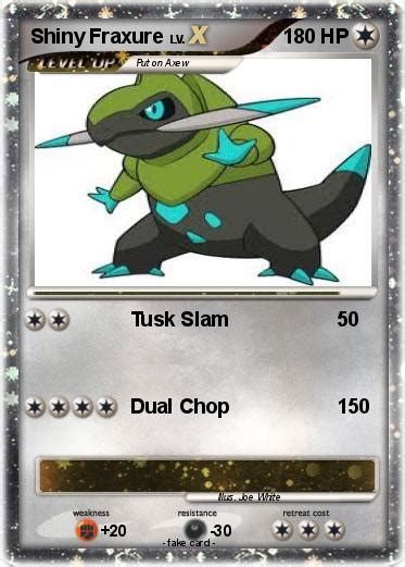 Pokémon Shiny Fraxure 1 1 - Tusk Slam - My Pokemon Card