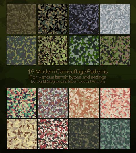 Modern Camouflage Patterns II by silver- on DeviantArt