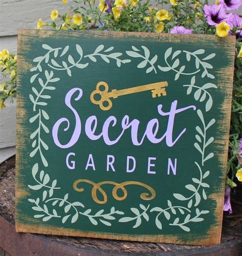 Secret Garden/Sign/Yard Art/Yard by TheGingerbreadShoppe on Etsy ...