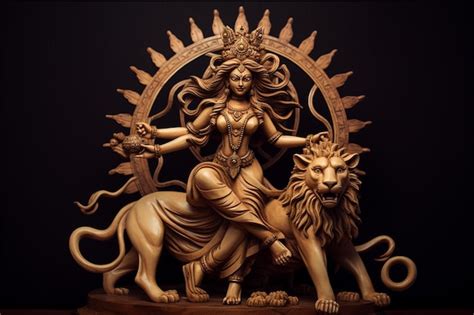 Premium AI Image | Durga Devi Goddess