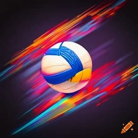 Dynamic graphic design for a volleyball youtube channel on Craiyon