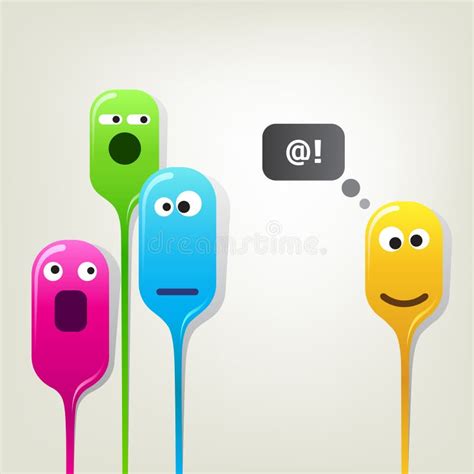 Funny color bubble-heads stock vector. Illustration of concept - 17523642