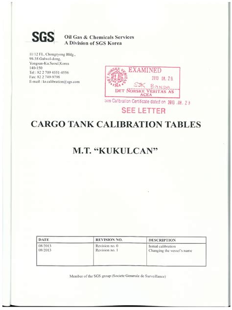 Bb-16.cargo Tank Gauge Table (Ullage Table) | PDF | Thermal Expansion | Calibration