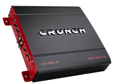 Crunch PX-1000.4 4 Channel 1000 Watt Amp Car Stereo Amplifier Bundle ...