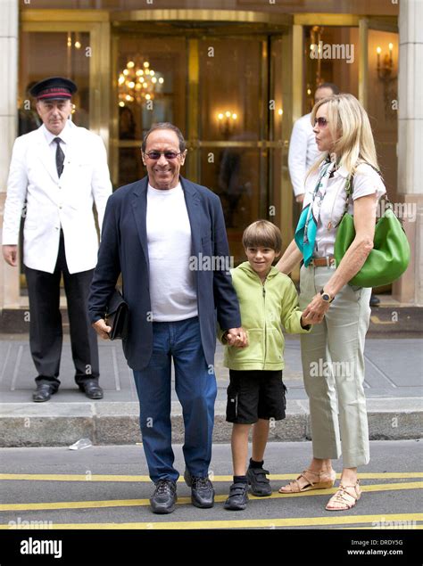 Canadian singer Paul Anka, his ex-wife Anna Aberg and their son Ethan Leaving their hotel Paris ...