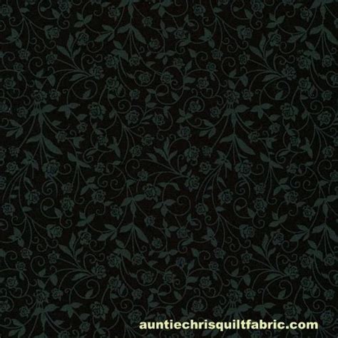 Cotton Quilt Fabric New Tone on Tone Black Flowers - AUNTIE CHRIS QUILT FABRIC. COM