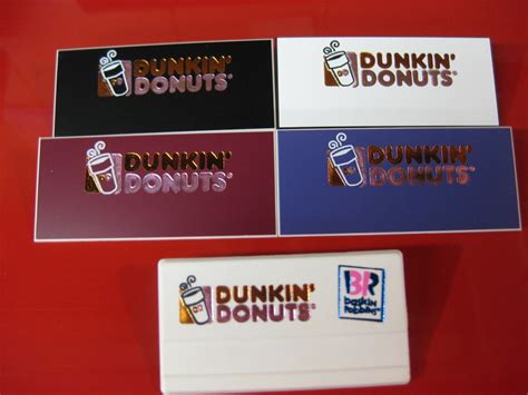 DUNKIN DONUTS * Employee Uniform Name Badges (5) diff. * Vintage logo ...