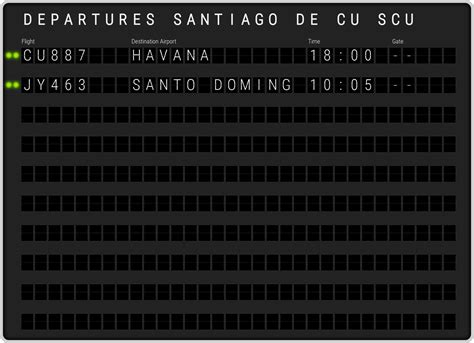 Santiago de Cuba Antonio Maceo Airport Departures & [SCU] Flight Schedules