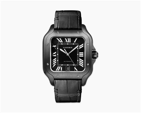 Canada All Black Santos De Cartier Fake Watches Online For Sale ...