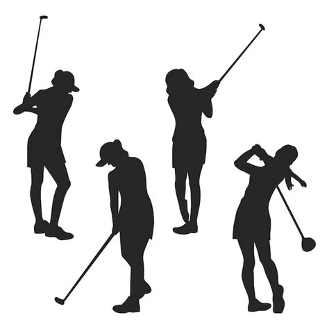 Golf Woman Silhouette Images - Free Download on Freepik