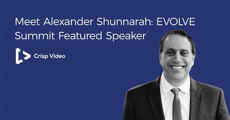 Meet Alexander Shunnarah: EVOLVE Summit Featured Speaker | Crisp