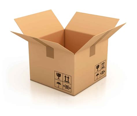 open empty cardboard box 3d illustration - Datalumen