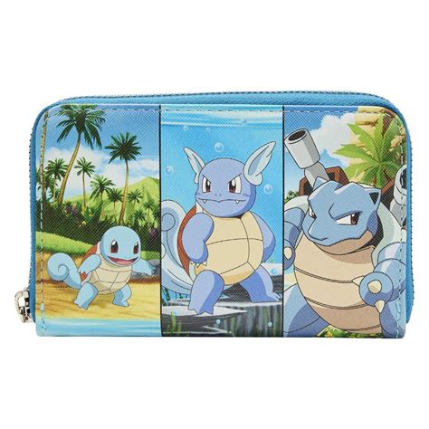 Loungefly Pokemon Squirtle Evolution Zip Around Wallet - Merchoid