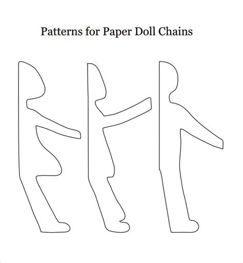 Paper Doll Chain Template Pdf | PDF Template