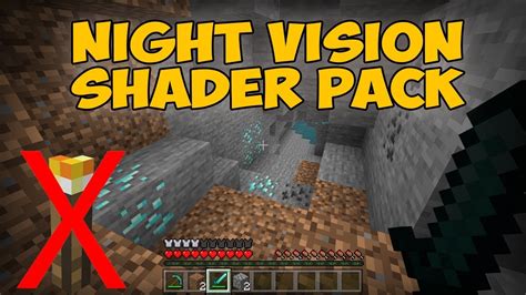 (Overpowered SHADER) Minecraft PE / Bedrock 1.11 NIGHT Vision Shaders - YouTube