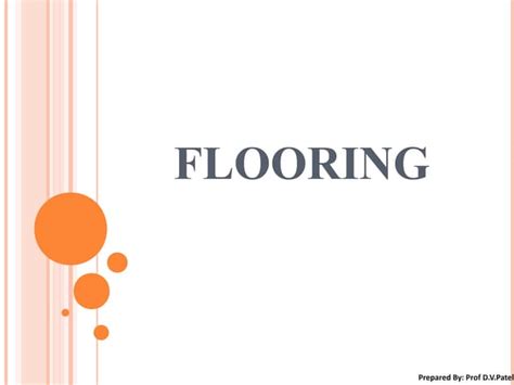 Types of floor finishes