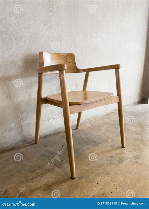 Vintage Wooden Chair in Coffee Shop Stock Photo - Image of empty ...