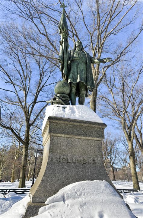 Statue of Christopher Columbus in Central Park, New York City, from ...