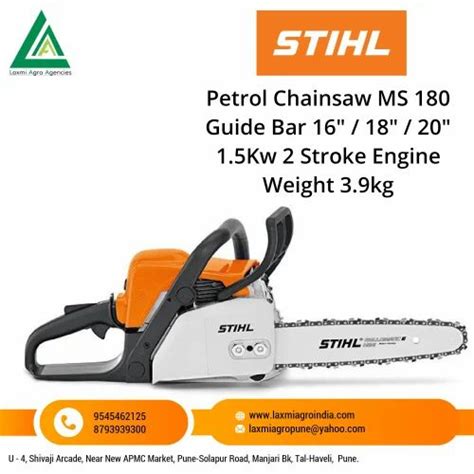 Stihl Chainsaw MS 180, 18 Inch, Petrol at Rs 18800 in Pune | ID ...