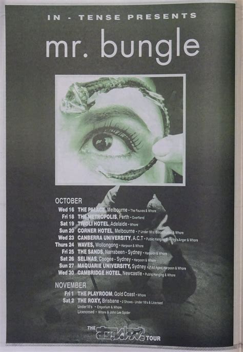 Mr. Bungle Australian Tour Dates for Disco Volante : r/mrbungle