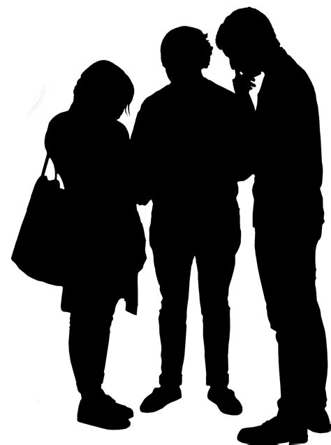 Download Three People Silhouette Conversation | Wallpapers.com