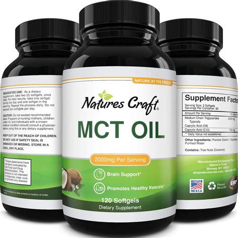 C8 MCT Coconut Oil Capsules - C8 MCT Oil Keto Diet Pills with Pure ...