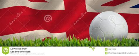 Composite Image of White Leather Football with Grass Stains Stock Illustration - Illustration of ...