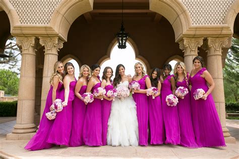 Long Fuchsia Bridesmaid Dresses