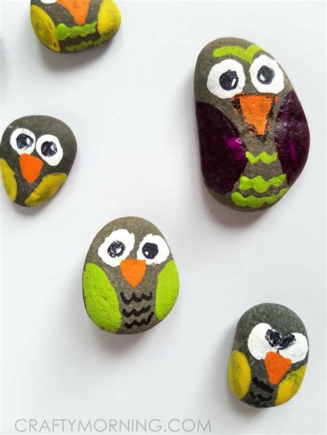 Rock Owls (Craft for Kids) - Crafty Morning