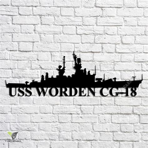 Uss Kinkaid Dd-965 Navy Ship Metal Art, Navy Ships Silhouette Metal Gift For Navy Veteran ...