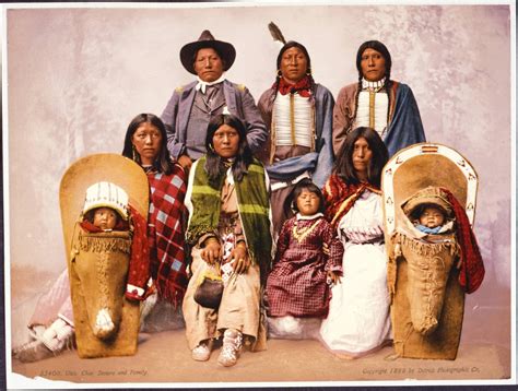 1899 Hand colored studio portrait of Chief Severo and Native American ...