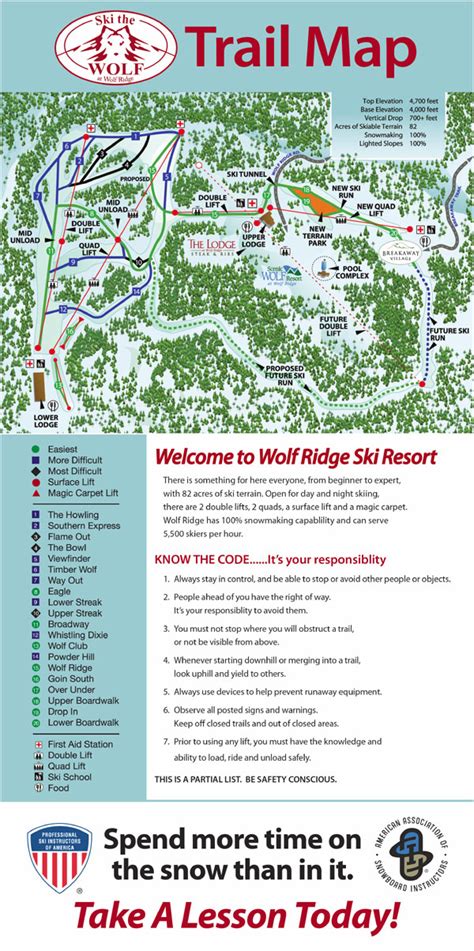 Wolf Laurel Ski Resort Ski Trail Map - North Carolina United States • mappery