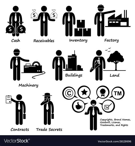 Company business assets pictograph human Vector Image