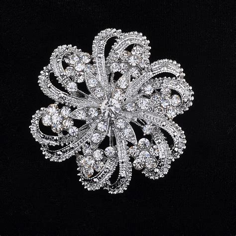 12pcs/lot Wholesale Bulk sale Bridal Crystal Brooch. 5H100 Wedding Jewelry Bridal Accessory ...