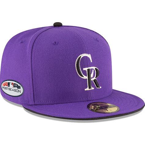 Men's Colorado Rockies New Era Purple 2018 Postseason Side Patch ...