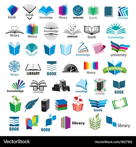 Biggest collection of logos books Royalty Free Vector Image