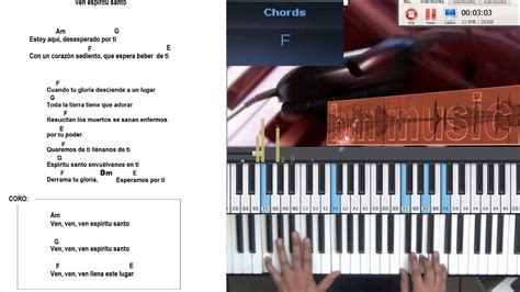 Ven Espíritu Santo ven Am piano tutorial - YouTube