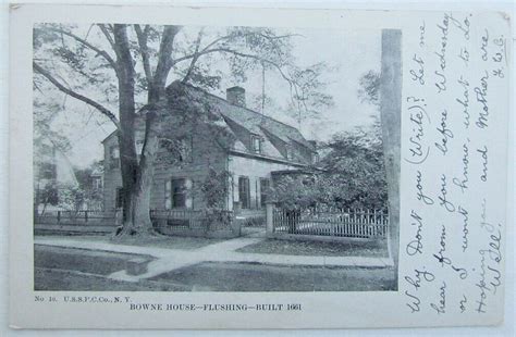 Vintage 1906 Undivided Postcard - Bowne House Flushing Built 1661 Queens N.Y. | United States ...