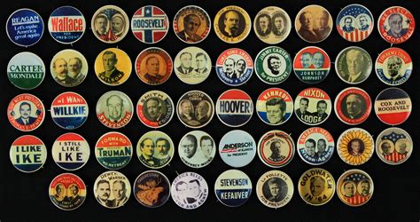 Lot Detail - 1980's Political 3/4" Pinback Button Collection - Lot of 48