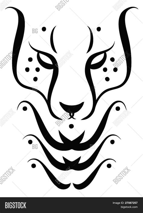 Cheetah Tattoo Vector & Photo (Free Trial) | Bigstock