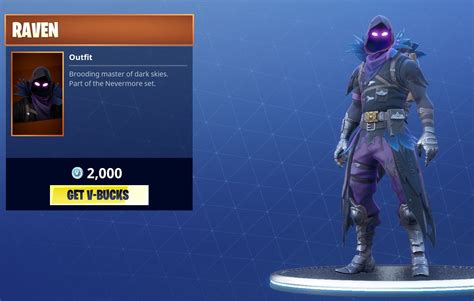 Fortnite's new Raven skin - 2,000 V-Bucks breaks the store | Gaming ...