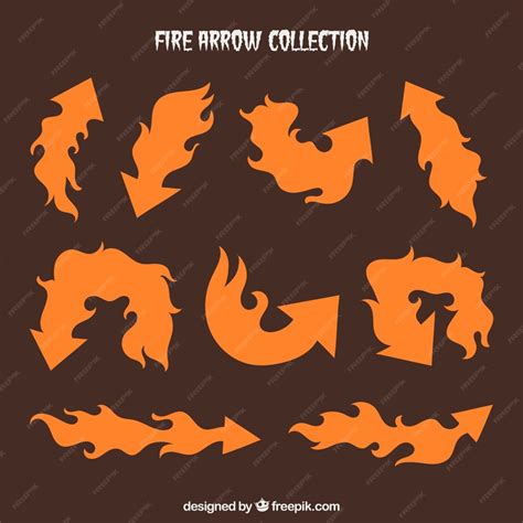 Pack de flechas de fuego | Vector Gratis