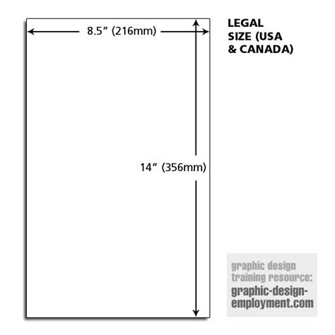 Legal Paper Dimensions