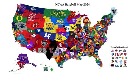 NCAA Baseball Map 2024 : r/collegebaseball