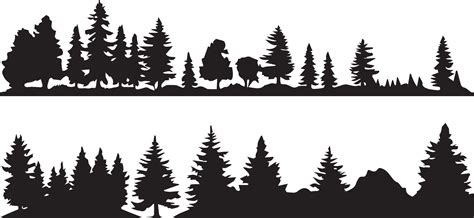 Forest Vector silhouette illustration 16 34204238 Vector Art at Vecteezy