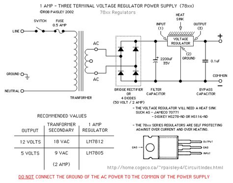 5 Or 12 Volt Supply Fixed Voltage Regulators - Basic_Circuit - Circuit Diagram - SeekIC.com