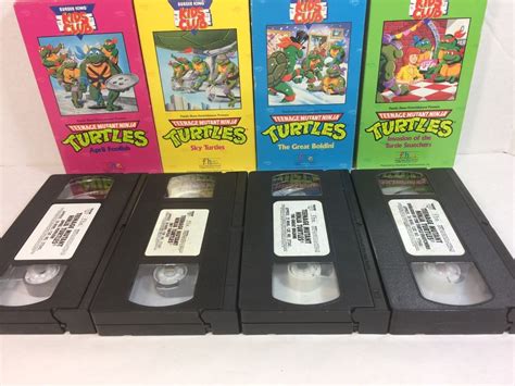 Teenage Mutant Ninja Turtles Burger King Kids Club VHS Videos- Complete Set of 4 by ...